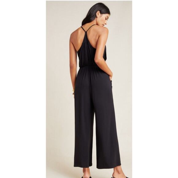 MOULINETTE SOEURS Willa Tie-Waist Jumpsuit In Black Size Large - Picture 2 of 10